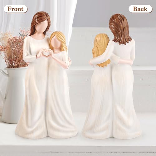 Mom Daughter Gift,Mom Birthday Gift from Daughter,Mother of the Bride Gifts - color: White-mom Daughter Heart