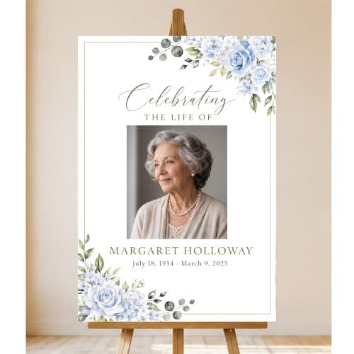 Personalized Funeral Celebration Of Life Welcome Sign #10 - color: Style 10