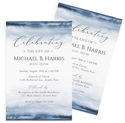 All Ewired Up Celebration of Life Invitation, Funeral Announcement, Memorial Service, Program Card, Personalized