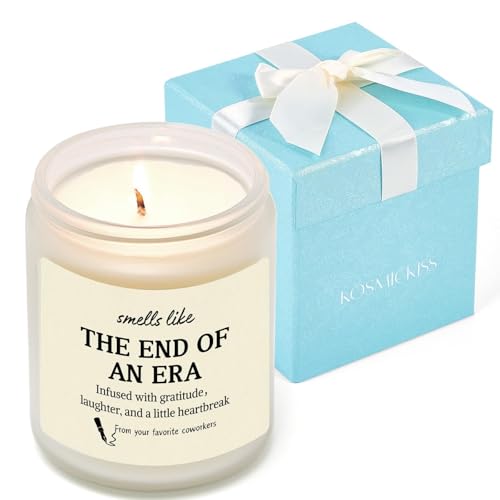 Retirement Gift for Woman, Men, Coworker Leaving Gifts for Women | Farewell Gifts for Coworkers, Retirement Candle Party Decorations, Goodbye Gift, Teachers-Lavender Soy Wax Candle ﻿ - color: Retirement Gift
