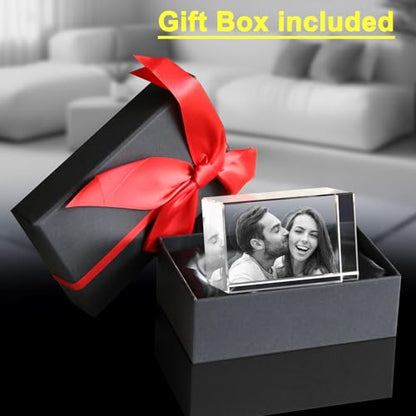 3D Crystal Photo, Personalized Photo Gift,Custom 3D Picture in Crystal,Customized Birthday, Anniversary, Memorial,Couples Gifts - color: Rectangle, size: X-Large