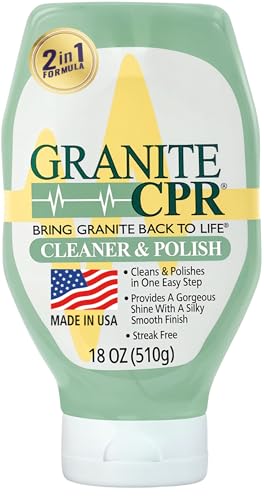 Granite CPR Cleaner & Polish Can Be Used Daily On Granite, Marble, Quartz & Corian. Leaves A Gorgeous Streak-Free Shine & Silky Smooth Finish. Cleans & Polishes All Stone Countertops In One Easy Step.