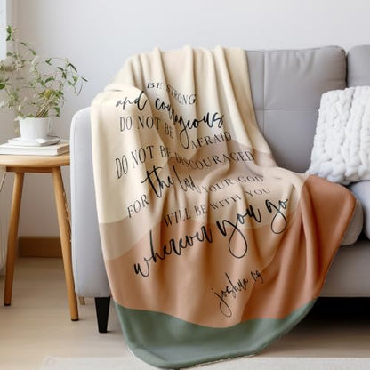 HIWX Boho Inspirational Christian Bible Verse Throw Blanket 50x60 Wherever - color: Wherever 1, size: 50“L x 60”W