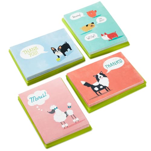 Hallmark Bulk Thank You Cards with Envelopes, Assorted 48-Pack (Cute Dogs) - color: Cute Dogs