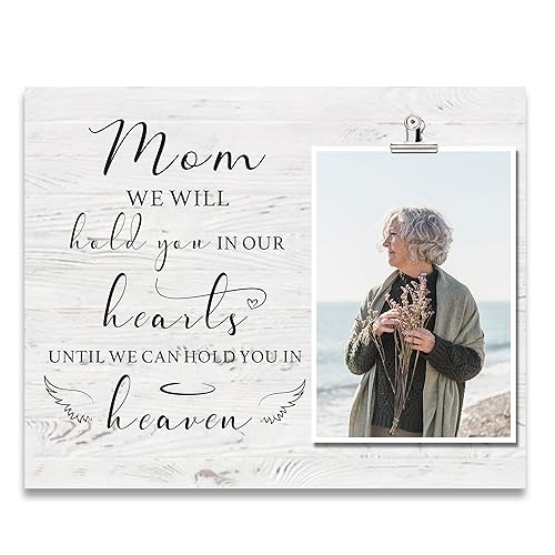 Memorial Picture Frames for Loss of Mother - Condolence Gifts for Loss of Mom, Bereavement Gifts, Fits 4x6 In Photo - style: Mom in heaven