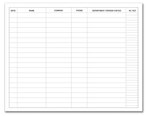 BookFactory Visitor Log Book Register, Blue, Hardbound, 120 Pages | Sign-in Pages, Section Sewn Hard Cover, 8 7/8'' x 7'' - Made in USA - color: Blue