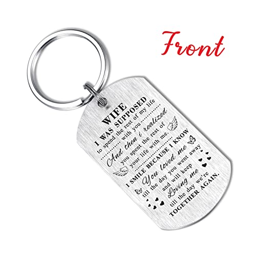 TANWIH Memorial Gifts for Loss of Husband Loss of Wife Sympathy Gifts Bereavement Keychain - color: Memory Wife