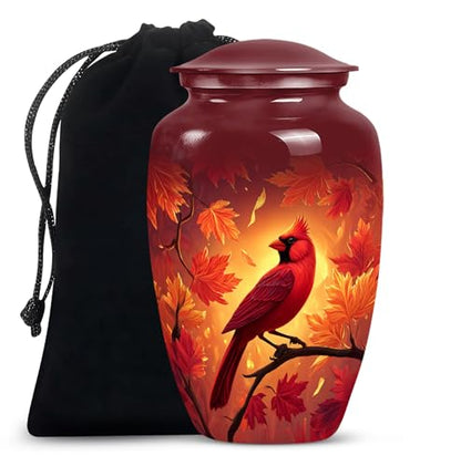 Red Cardinal Cremation Urns for Human Ashes - Funeral Urns for Adult Ashes Men - - color: Urn for Cardinal Ashes