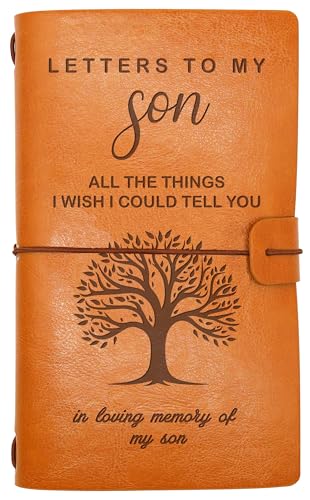 ZVMIS Son Memorial Remembrance Gift-Bereavement Gift-Refillable Travel Photo Diary Journal-Sympathy Presents for Loss of Loved One-Letters To My Son,All The Things-In Loving Memory of My Son - style: 34-4-letters to my son