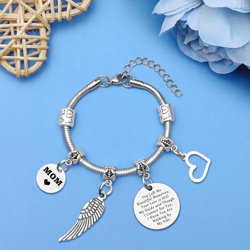 Memorial Bracelets for Loss of Mom Remembrance Gifts for Loss of Mother Father In Memory of Loved Gifts Bereavement Bangle Bracelet Sympathy Gift for Losses Mom Dad Bracelets Memory Gift