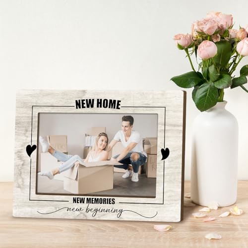 Housewarming Gifts for Women Wooden Photo Dispaly Picture Frames for Desk New House Gift Ideas Best Housewarming Gift Family Pictures Frames Welcome Home Gifts Picture Frame 4x6 Jk0250 - color: XK09