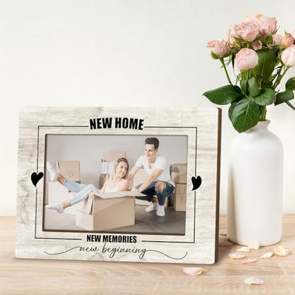 Housewarming Gifts for Women Wooden Photo Dispaly Picture Frames for Desk New House Gift Ideas Best Housewarming Gift Family Pictures Frames Welcome Home Gifts Picture Frame 4x6 Jk0250 - color: XK09