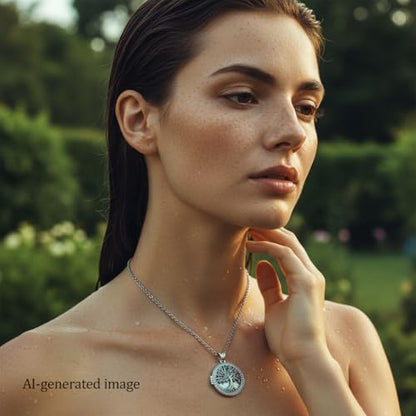 925 Sterling Silver Pictures Locket Necklace for Women Men - color: Black plated 4