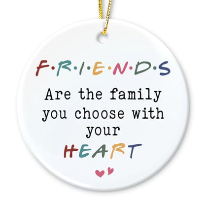 Friend Gift - Christmas Decorations Ornaments, Ceramic Friendship Ornament, Sentimental Best Friend Birthday Gifts for Women, Unique Fun Gift for Female Friends - style: Friend