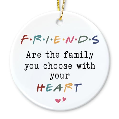 Friend Gift - Christmas Decorations Ornaments, Ceramic Friendship Ornament, Sentimental Best Friend Birthday Gifts for Women, Unique Fun Gift for Female Friends - style: Friend