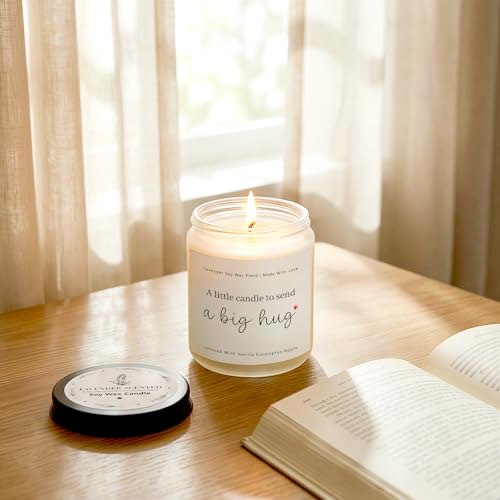 Thinking of You Gifts for Women, Big Hug Candle Get Well Candle | Sympathy, Cheer Up, Comfort Gifts, Feel Better Inspirational Gift, Send A Big Hug Candle 7Oz Lavender Scented Candle - color: Big Hug Candle