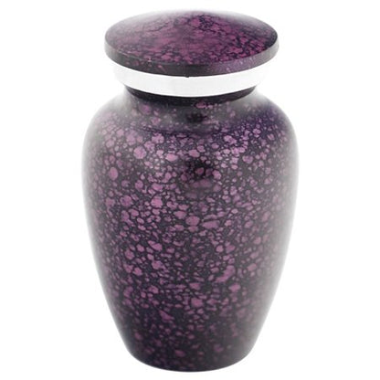 Plum Mist Keepsake Cremation Urn for Ashes, Aluminum, Purple Urn, Keepsake Sized Cremation Urn, 3 Inches High - color: Plum Mist
