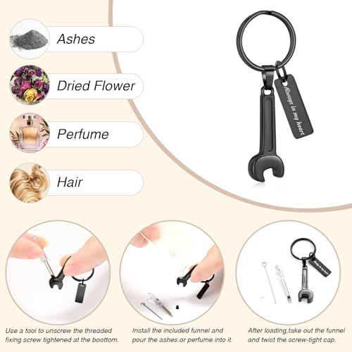 Oinsi Men's Cremation Jewelry Made Of 316L Stainless Steel Hammer Memorial Urn Necklace Pendant Keepsake Holder Jewelry For Ashes - color: B-Black