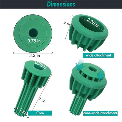 Cemetery Vase Rubber Inserts, Silicone Secure Flowers Holder for Headstone 2 Packs, Green - color: Green