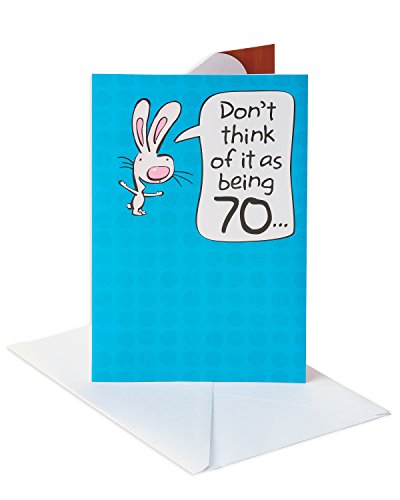 American Greetings Funny 70th Birthday Cards (Pop Up Cartoon Bunny) - color: Pop Up Cartoon Bunny