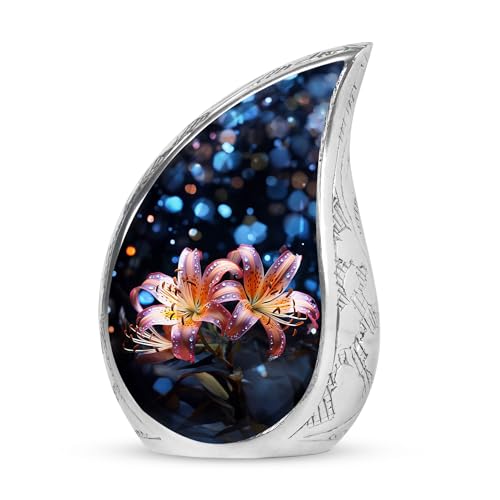 Lilly Large Urn for Adult Human Ashes, Men & Women - Unique & Decorative 10" Funeral Urn - size: Large