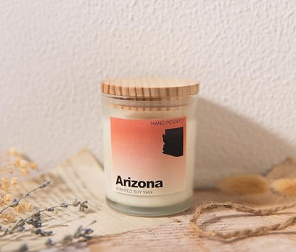 Arizona Gifts, Arizona Souvenirs & Gifts, Home Sick Jasmine Scented Candle, Natural Soy Wax & Natural Essential Oils - color: Arizona