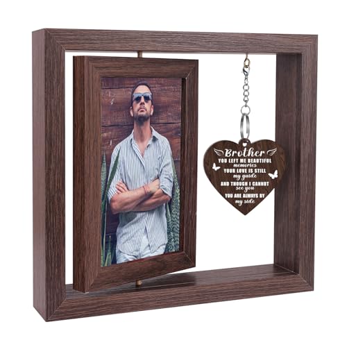 Memorial Gifts for Loss of Brother, Sympathy Gift for Loss of Brothers Memorial Picture Frame, In Memory of Brother Grief Remembrance Bereavement Sentimental Gifts, Display Two 4x6 Photos - color: Memorial Brother