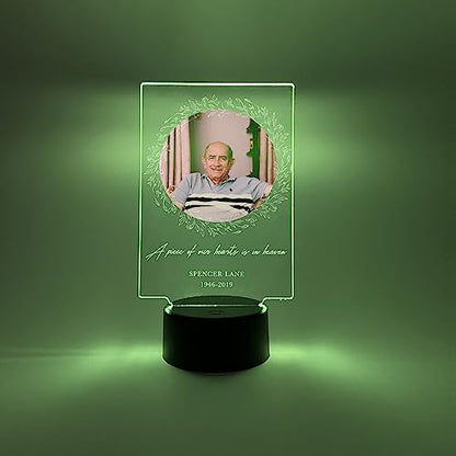 MIRROR MANIA Custom Personalized Photo LED Sympathy Gifts Memorial in Loving Memory of Loved One Heaven Bereavement Gifts Remembrance Gifts Condolence Gifts for Loss of Mother Loss of Father