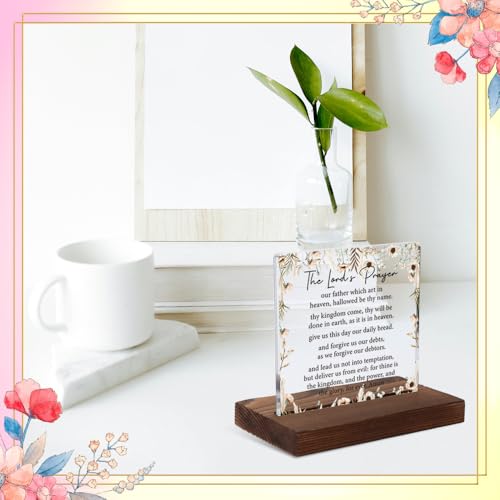 The Lord's Prayer Acrylic Plaque, Inspirational Gift for Christian Friends, Meaningful Gift for Believers, Christian Faith Art, Transparent Acrylic Plaque, XXD180 - style: The Lord's Prayer