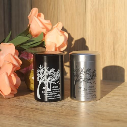 3 Inches Small Urns for Human Ashes Set of 8 Mini Urns for Sharing Small Keepsake Urns Memorial Ashes Holder-Family Tree - size: Set of 8-bird tree