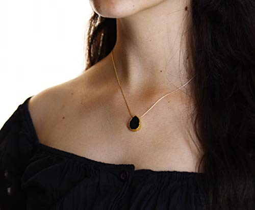 Be Wished Loss of a Mother Sympathy Gifts, Handmade Necklace with Meaningful Message, Ready to Give Jewelry - style: Black Onyx Necklace