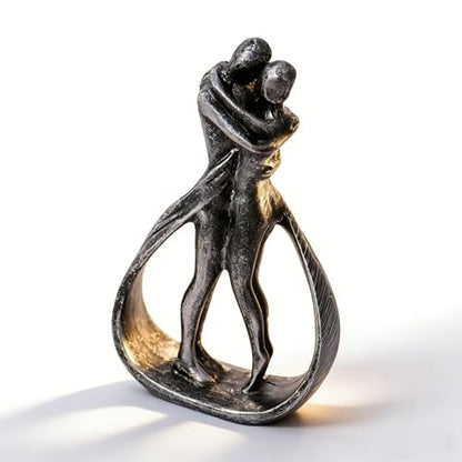 Modern Abstract Couple Statue, Kissing Lovers Sculpture Figurine Home Decor - style: Style C