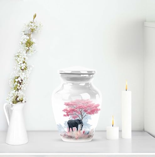 Elephant Funeral Cremation Urns for Human Ashes Small - 3 in Keepsake Urn - color: Elephant-1, size: 3-inch