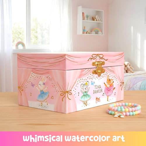 Giggle & Honey® Musical Ballerina Jewelry Box for Girls | Music Boxes for Little Girls, Toddler Jewelry Box for 4 Year Old Kids, Toys for Toddlers, Birthday Gifts for Kids 5-9 Years - style: Animal Ballerina