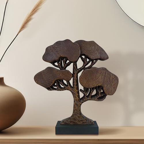 Decozen Gifts for Mom - Wooden Tree of Life Sculpture - Mother's Day Birthday Gifts, Home, Office, Living Room, Shelf, Fireplace, Farmhouse, Tabletop, Boho and Mantle Decor - Mothers Day Decorations - color: Wood 9