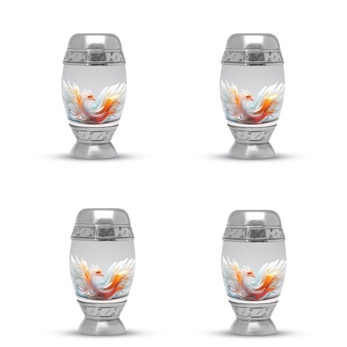 White Phoenix Urns for Human Ashes Adult Male & Female, Small Cremation Urn for Human Ashes Adult Women, Mini Keepsake Urn for Mom 3Inch - color: White Phoenix Ashes