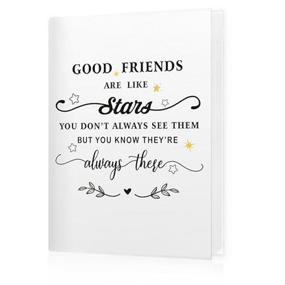 Friend Gifts Photo Albums 4x6, Friendship Gifts for Best Friend, Good Friends Are Like Stars 18 Pockets Small Picture Memory Photo Album for Family Anniversary Travel Vacation - color: Beat Friends Stars