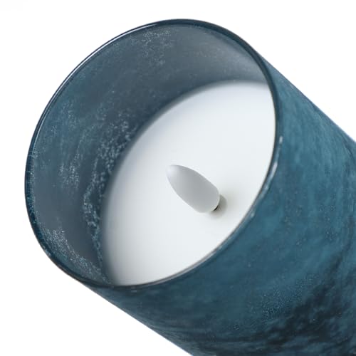 ANGELLOONG Blue Candles, Flickering Flameless Candles with Remote for Room - color: Sandblast Blue