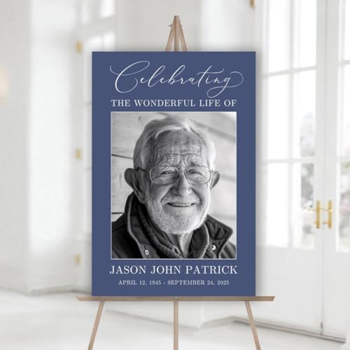 Blue Celebration of Life Sign - color: Version #19