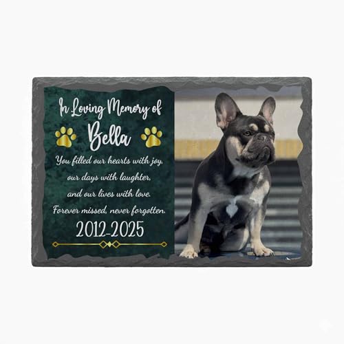Custom Dogs Memorial Stone Headstone with Photo Name - color: Memorial 5