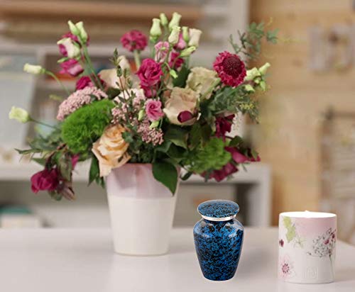 Memorials4u Forest Blue Keepsake Cremation Urn - (1 Mini Keepsake with Velvet Box) - size: 1 Mini Keepsake