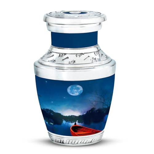 Blue Moon Urns for Human Ashes Adult Male & Female, Small Keepsake Urn for Human Ashes Adult Women, Funeral Decorative Urns 3Inch - color: Blue Eagle