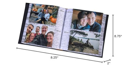 Malden International Designs Memories Cursive 2-Up With Memo Space Photo Album, 160-4x6, Black - color: Cursive Memories