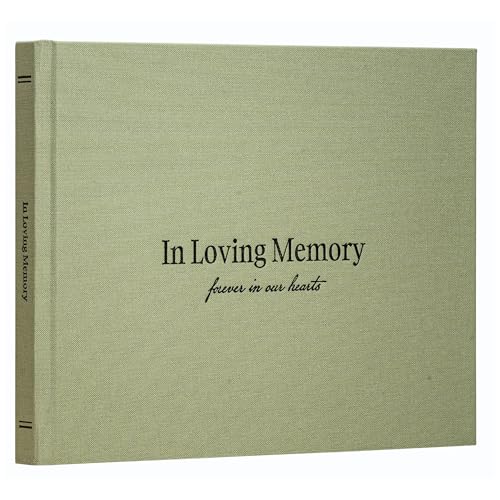 Kunitsa Co. Funeral Guest Book for Memorial Service – in Loving Memory (Sage - Lined Pages) - color: Sage - Lined Pages