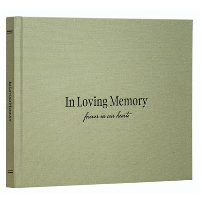 Kunitsa Co. Funeral Guest Book for Memorial Service – in Loving Memory (Sage - Lined Pages) - color: Sage - Lined Pages