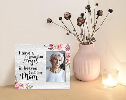 Orchroma Memorial Picture Frame,in Memory of Loved One Gifts,Bereavement Condolences Gifts,I Have a Guardian Angel in Heaven I Call Her Mom 8x10 Photo Frame - color: I Have a Guardian Angel Mom