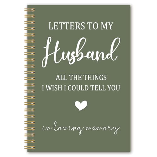Husband Memorial Gifts for Wife Spiral Notebook Journal, Sympathy Bereavement Gifts for Loss of Husband Notebook, in Loving Memory Journal, 5.5x8.3 Inches - style: husband