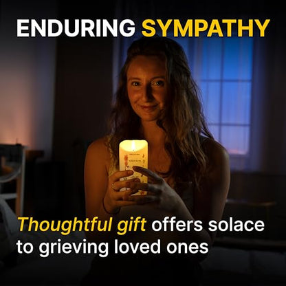 Skywin Flameless Memorial Candles for Deceased (Miss You), 5.9 x 2.7 Inches LED Memorial Candles for Loss of Loved Ones, Remembrance and Sympathy Gift