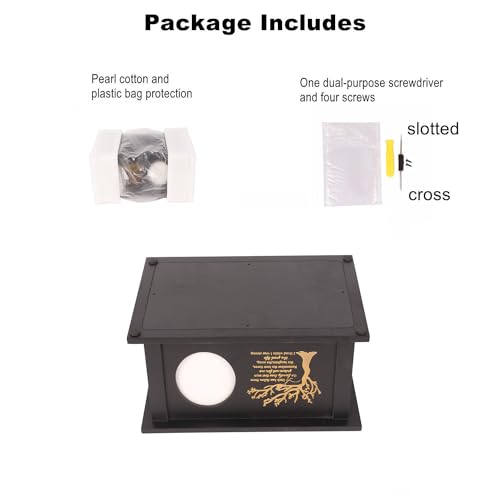 Wooden Urns for Human Ashes - Wood Cremation Urns Adult for Funeral, Burial or Home - Urns for Ashes Men Women - Decorative Urn for Ashes Male Female (Black Tree of Life, with Frame)