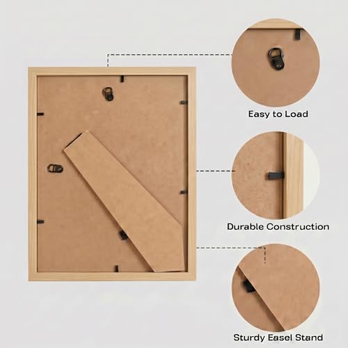 3 Pcs 8x10 Inch Shadow Box Frames Acrylic,Shadow Box Frame Display Cases,Cases for Pressed Flowers Keepsakes Tickets Photos (Wood Grain) - color: Wood Grain